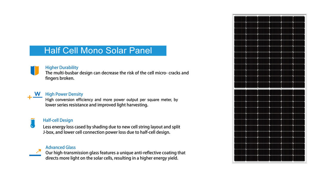 Mono 9BB 72 Solar Panel Energy System Half Cells Tier 1 430W 440W 445W