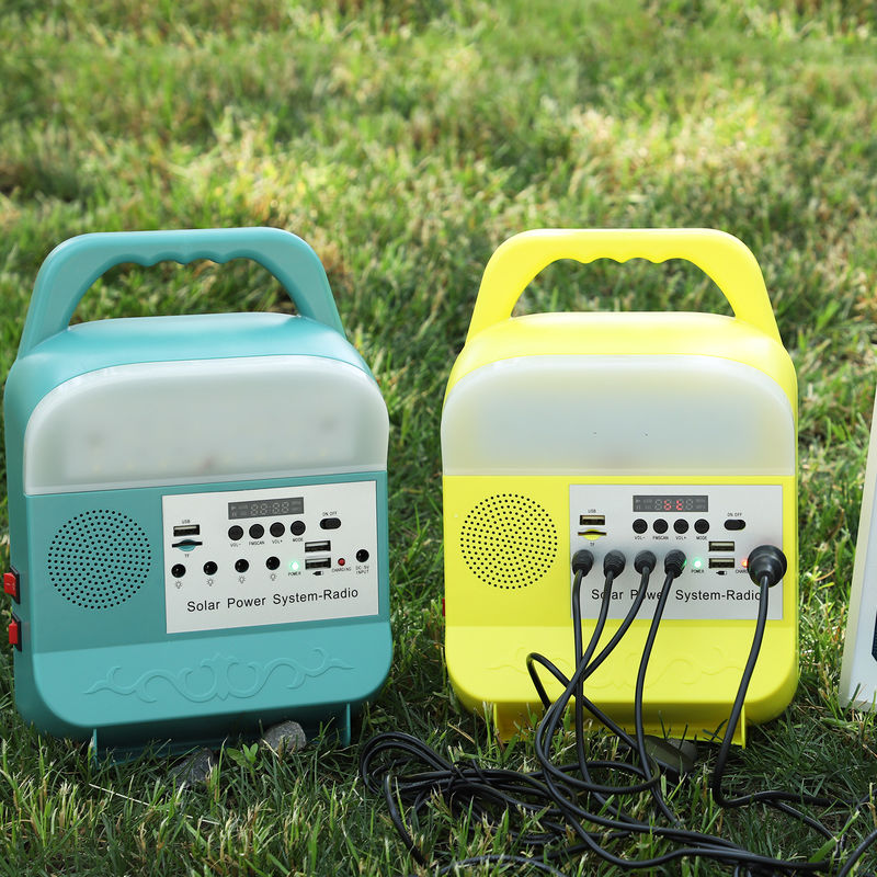 Mini Power Solar Home Lighting System 6000mah For Indoor Kit Inverter Off Grid