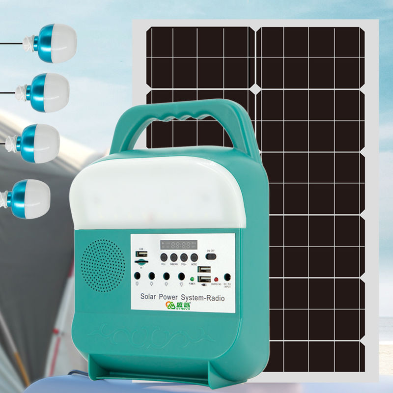 Outdoor Waterproof Solar Panel Light System Dimmable Mini Portable Tent Hiking LED
