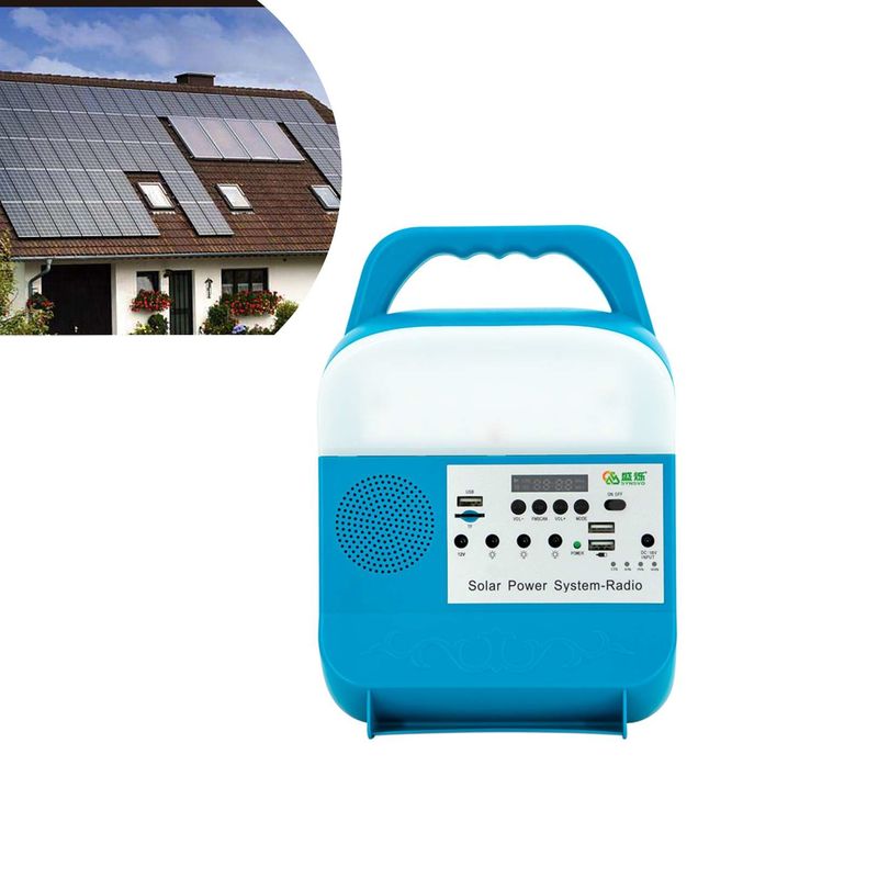 Mini 30W Portable Solar Emergency Lighting System With Light For Small Camping