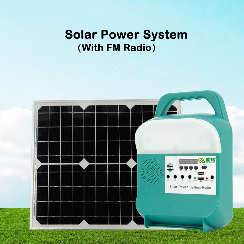 Outdoor Portable Solar Panel Power System USB Charging Generator With LED Bulbs