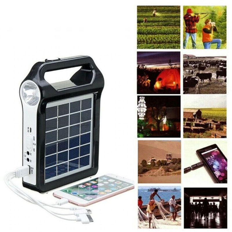 Portable Solar Energy Power Lighting Kit Off Grid Mini Small House Home Emergency