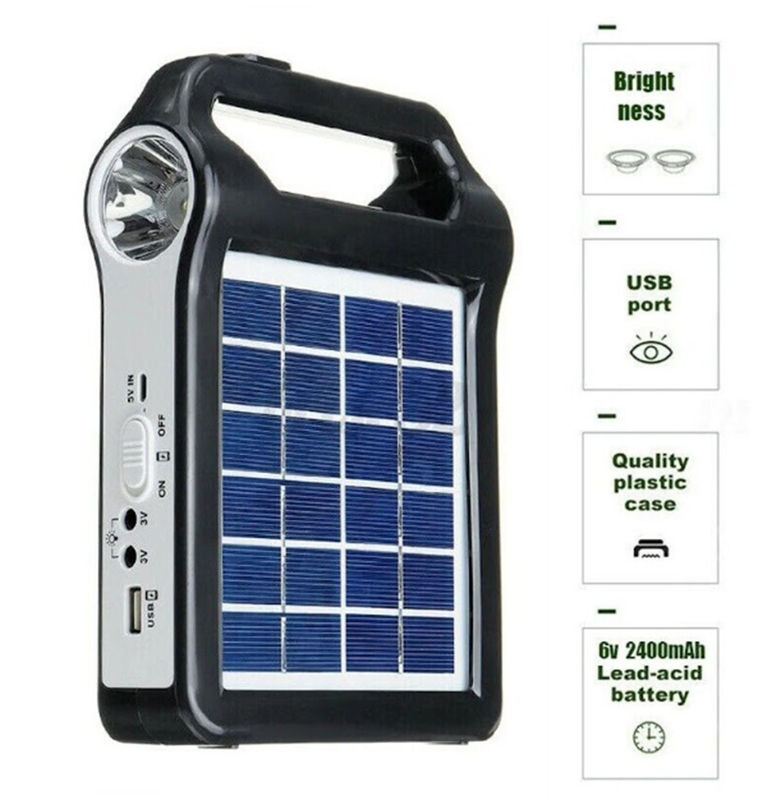 Portable Solar Energy Power Lighting Kit Off Grid Mini Small House Home Emergency
