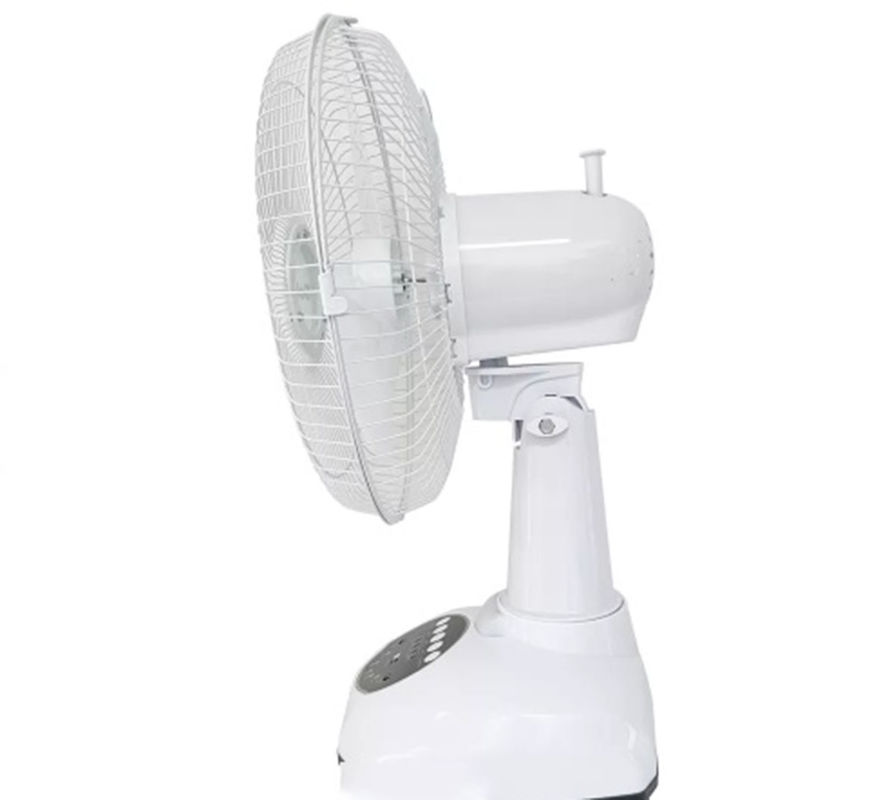 Electric Table Portable Solar Rechargeable Fan 12 Inch Charging With Power Bank Function