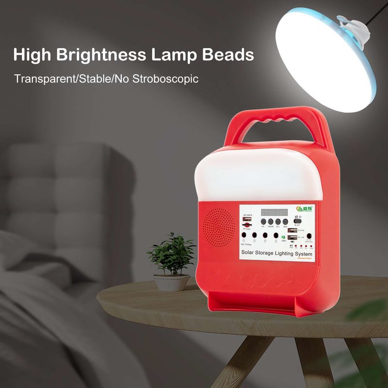 Small Home Portable Mini Solar Powered Supply Backup Lighting Energy System With LED