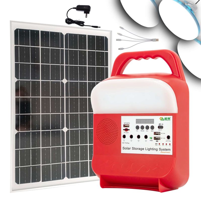 Portable Solar Power Energy Storage System Battery Mobile Outdoor Camping Lighting