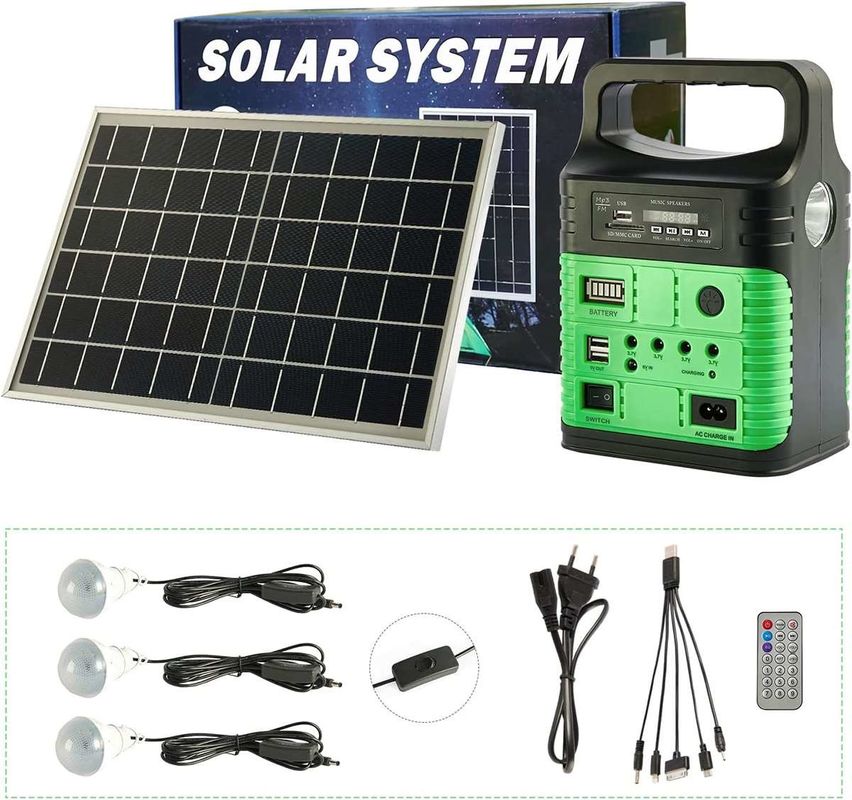 Home Indoor Solar Panel Charging LED Light Camping Portable Power 3.7V*3Pcs
