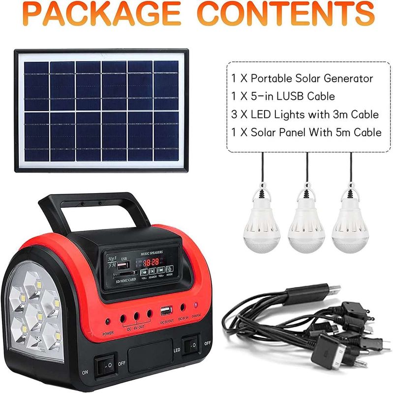 Dc Led Lights Solar Power Generator For Home Use Mini Home Lighting Kit