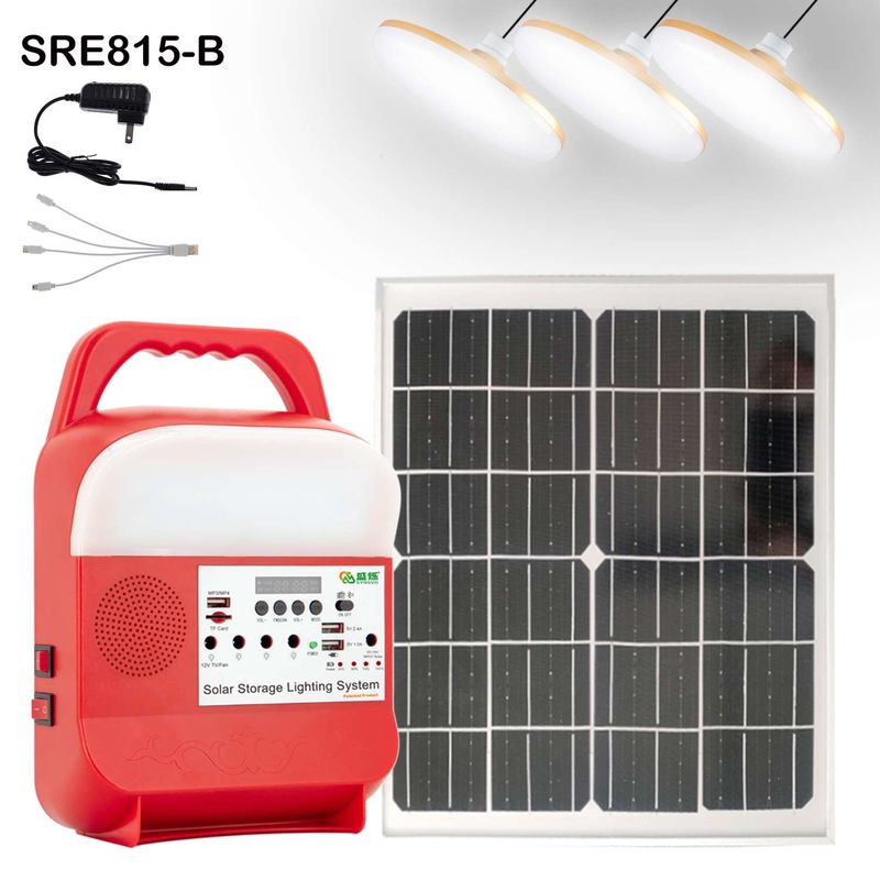 LED Light Type Solar Light Kits With Double USB Solar System Home Fitting SRE-815