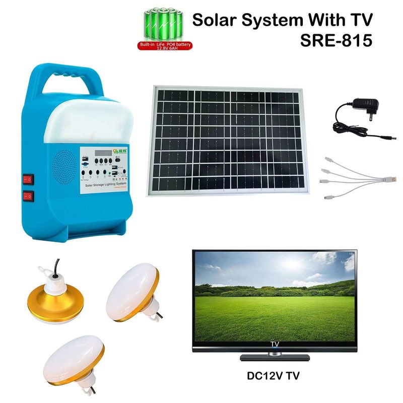 SRE-815 High-Performance Solar Powered Lights For Home - Perfect For Fishing Solar Panels With Battery And Inverter