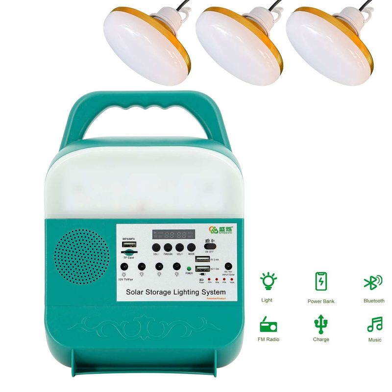 SRE-688 Indoor Solar Panel Emergency Light Led For House Home Lighting System
