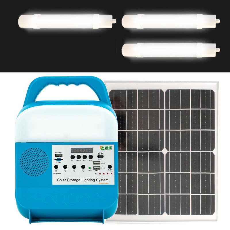 SRE-618-C Solar Power Generator System Lighting Emergency With Music Speaker FM Radio