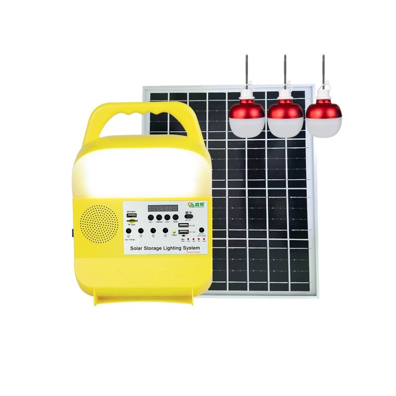 Multifunctional 16V Solar Panel Led Lighting System 16W For Tent Hiking Fishing Emergency