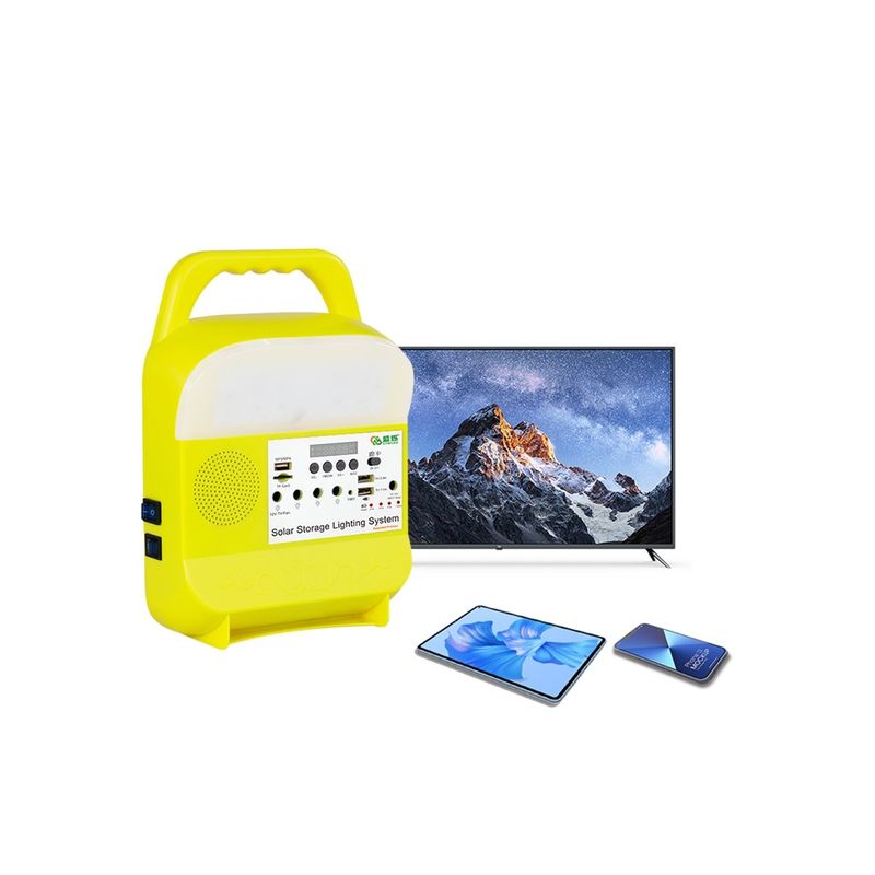 Multifunctional 16V Solar Panel Led Lighting System 16W For Tent Hiking Fishing Emergency