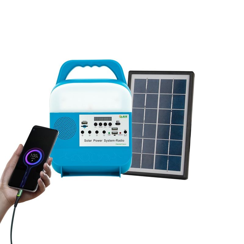 3W High Capacity Solar Powered LED Lights Portable Laptop Bank For Camping