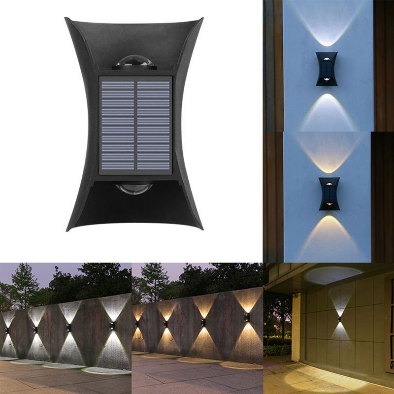 5V / 70ma Solar LED Wall Lights Lamp Outdoor Exterior Fixture For Indoor