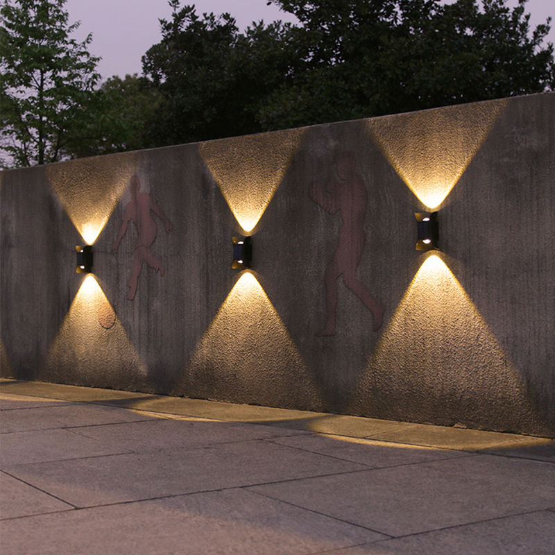 5V / 70ma Solar LED Wall Lights Lamp Outdoor Exterior Fixture For Indoor