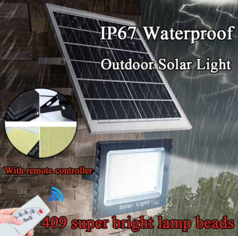 300W Super Power Solar Flood Light Outdoor Street Sport Remote Controller Timing