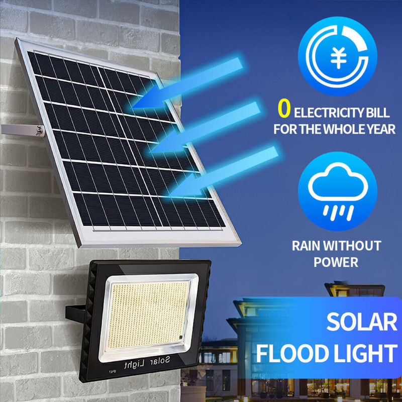 3000lm Waterproof Solar Flood Garden Lights ABS Motion Sensor LED Outdoor Projector
