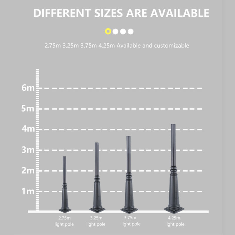 Outdoor Custom 12M Solar Street Light Pole Galvanized Smart Led Smart Pole 15m
