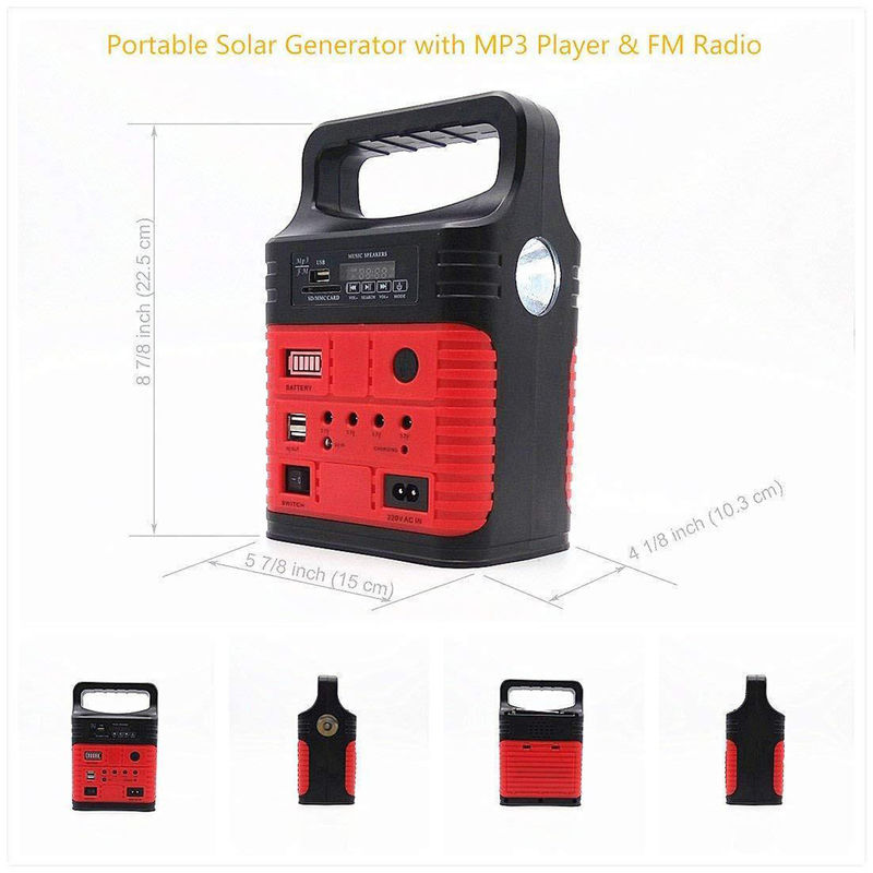 2x Usb Solar Home Lighting System Sustainable Portable Power Solar Battery For House
