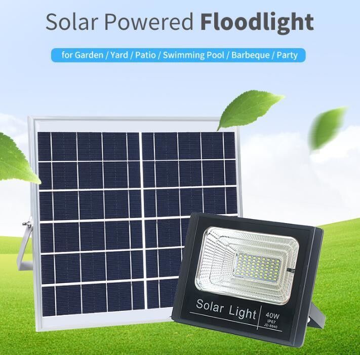 100W Jd-8840 Solar Flood Light Garden Cool White 8PCS LED Energy Saving Solar