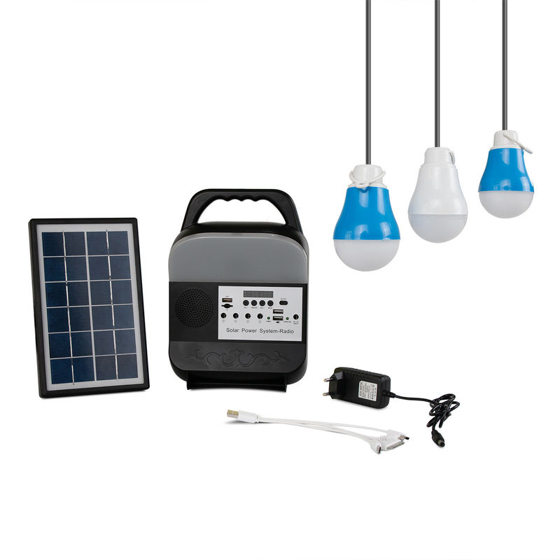 3W 12PCS SMD LED Small Solar Lighting System Outdoor Camping Mobile Power Supply