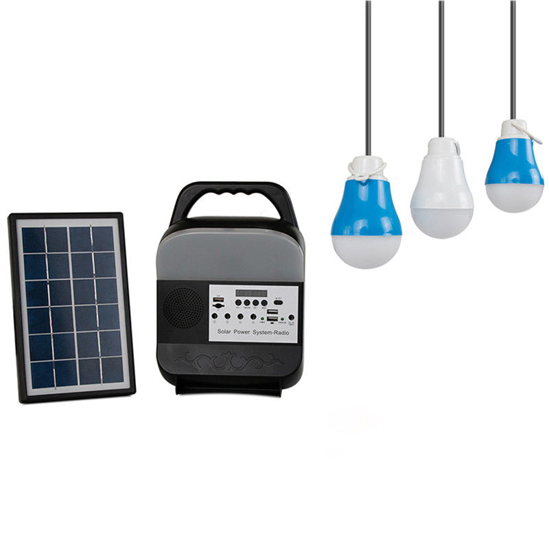 Solar Power Lighting System solar charger with Radio portable solar panels panel solar system