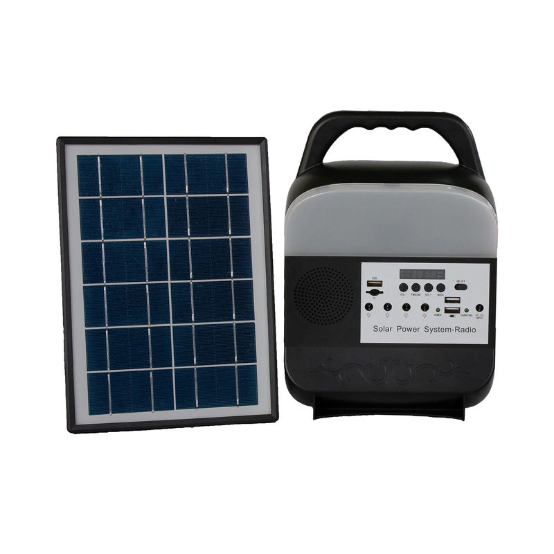 Portable 6 Volt Solar Home Lighting System Colorful Reading Lights With Solar Panel