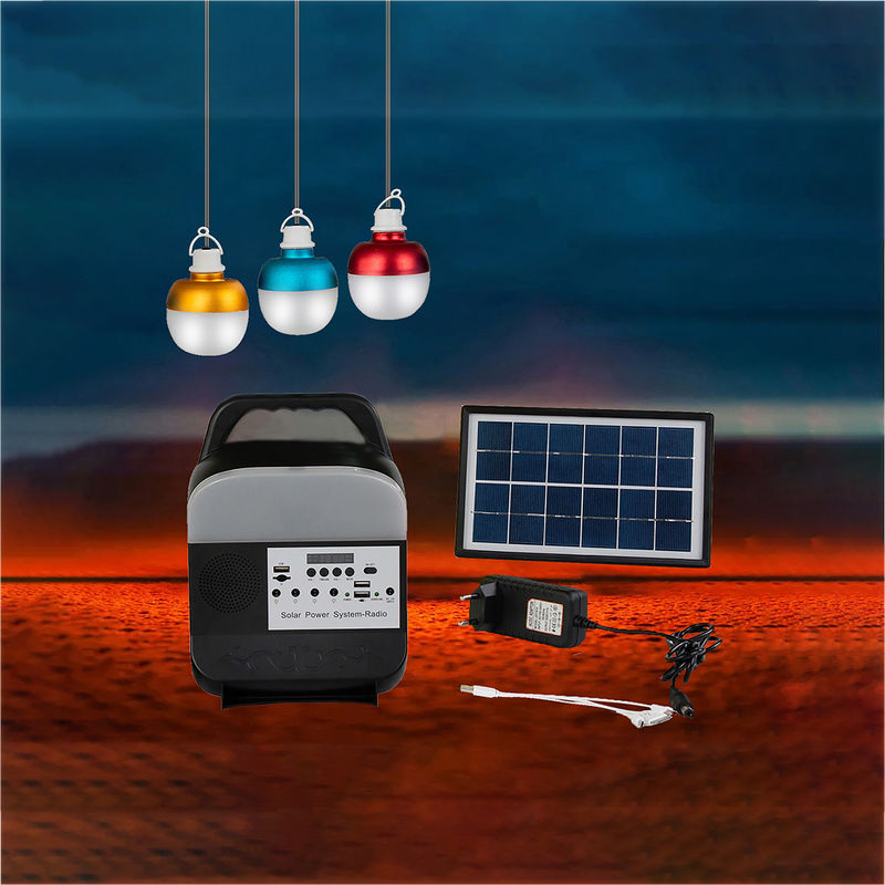Solar Rechargeable Led Bulb Emergency Lamp Solar Power Panel With Bulb Solar Lights Indoor Bulb Set