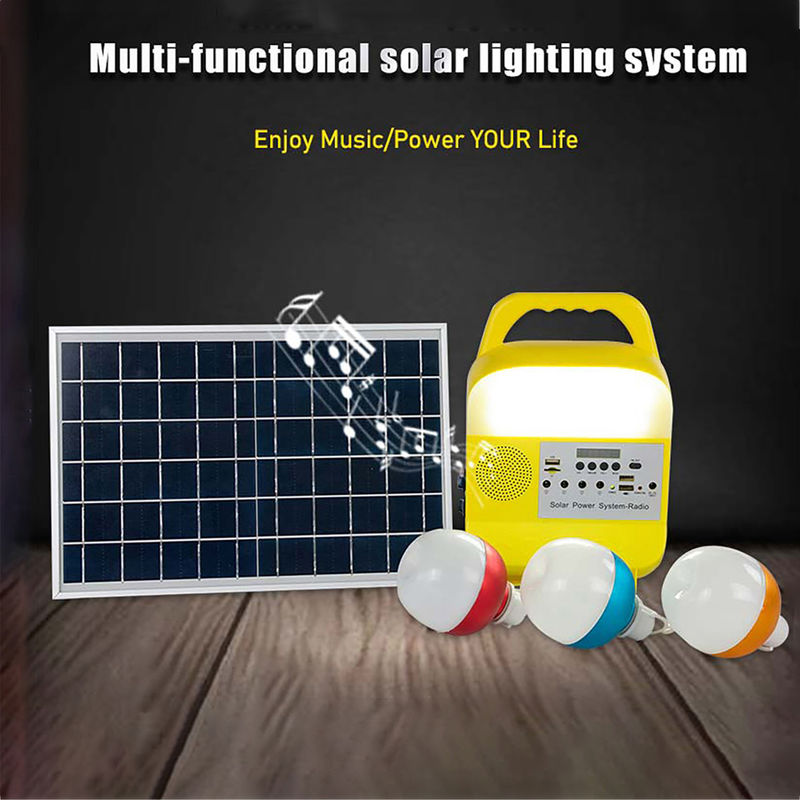LED Solar Light Solar Bulbs With Remote Control Panel Lamp Indoor Waterproof Panel Emergency