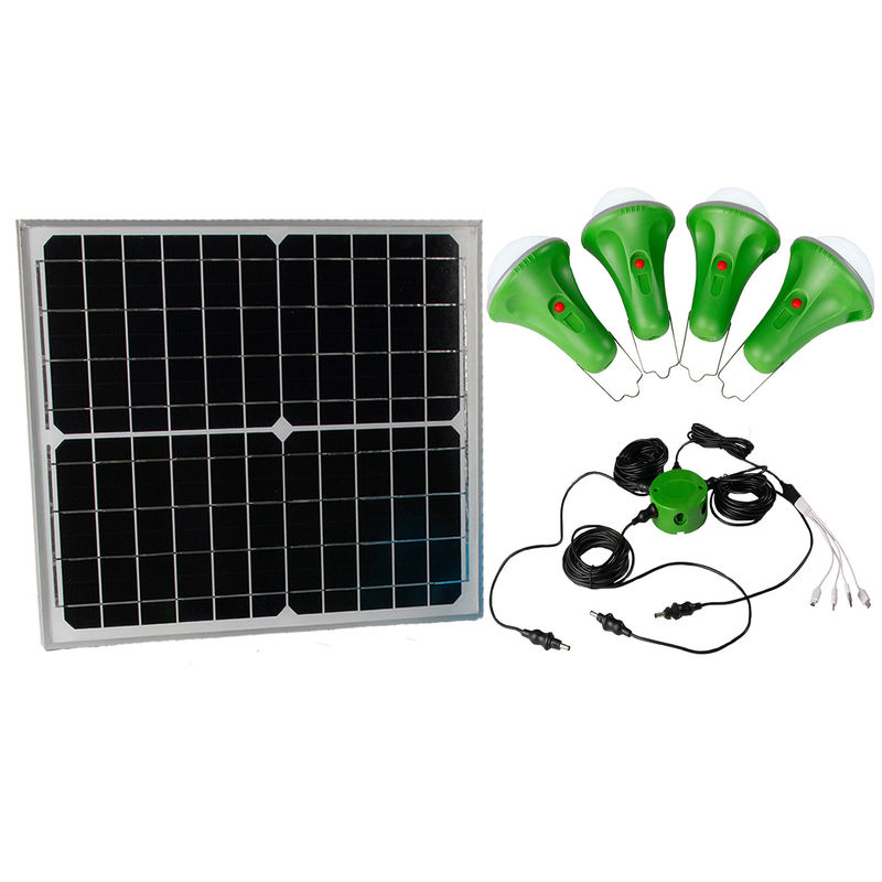 4*50PCS LED Solar Energy Kit Solar Led Home Lighting System With Phone Charging