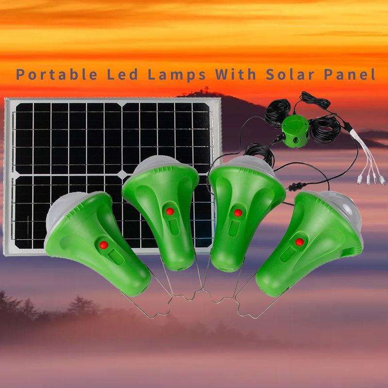 Led Light Solar Power Kit Solar Panel Charge Home Lighting System Power Indoor Kit With 4 Lamps
