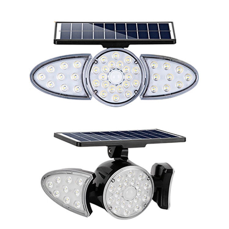 40000H Lifespan 3.7V 2500mAh Solar Wall Light 38PCS LED Wall Motion Sensor Light