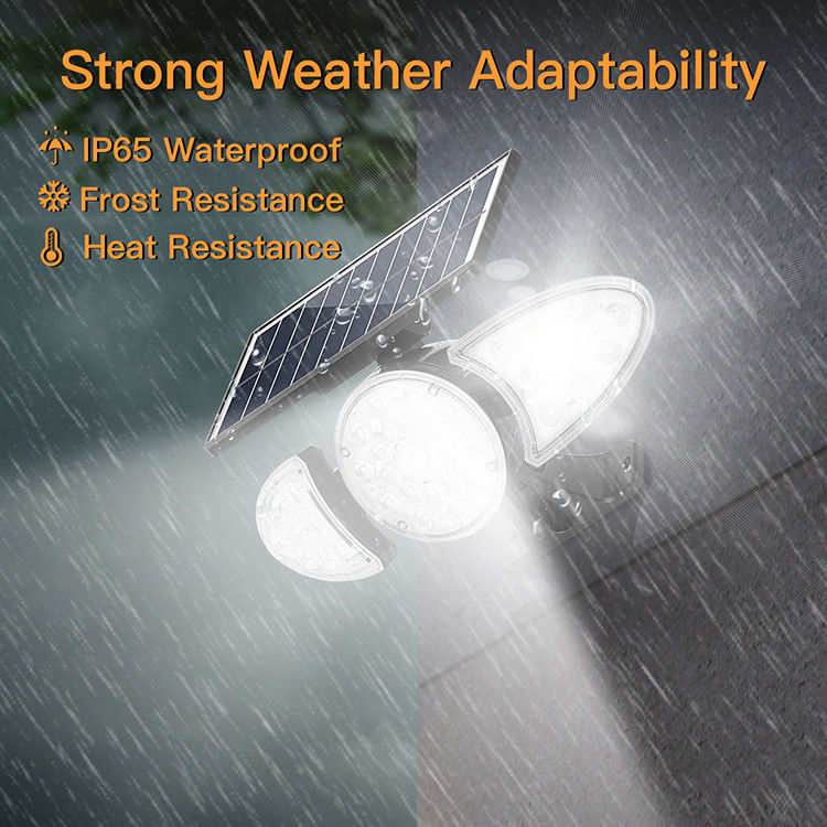 40000H Lifespan 3.7V 2500mAh Solar Wall Light 38PCS LED Wall Motion Sensor Light