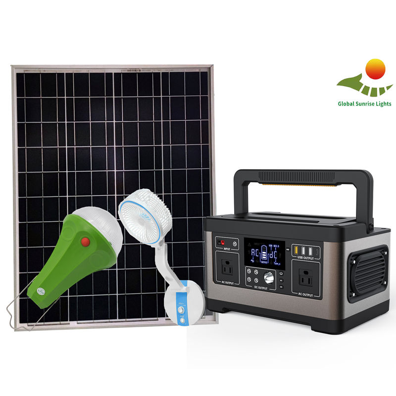 120W LiFePO4 Portable Solar Generators 1000 Life Cycle Solar Home Lighting System