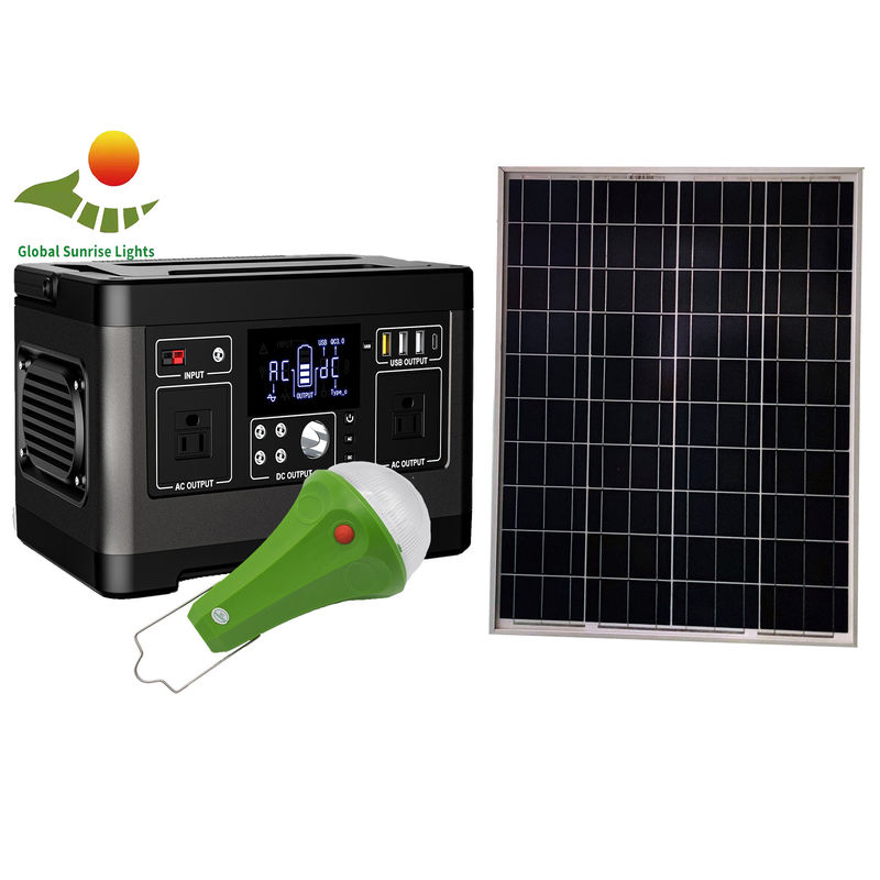 120W LiFePO4 Portable Solar Generators 1000 Life Cycle Solar Home Lighting System