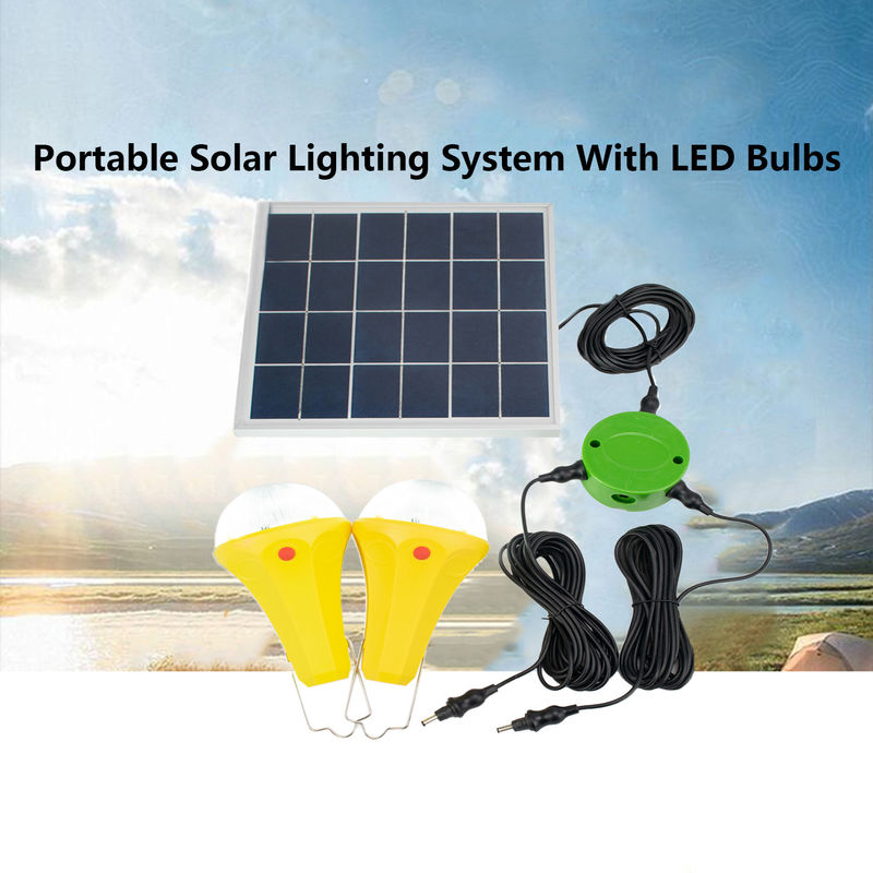 2pcs*3W Portable Solar Bulbs For Home Outdoor Camping Lighting System