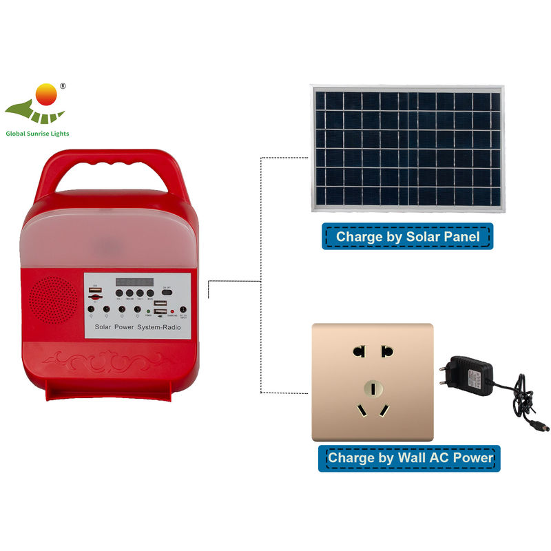 OEM Solar Powered Home Lighting System With Color 8000mAh Battery SRE-689