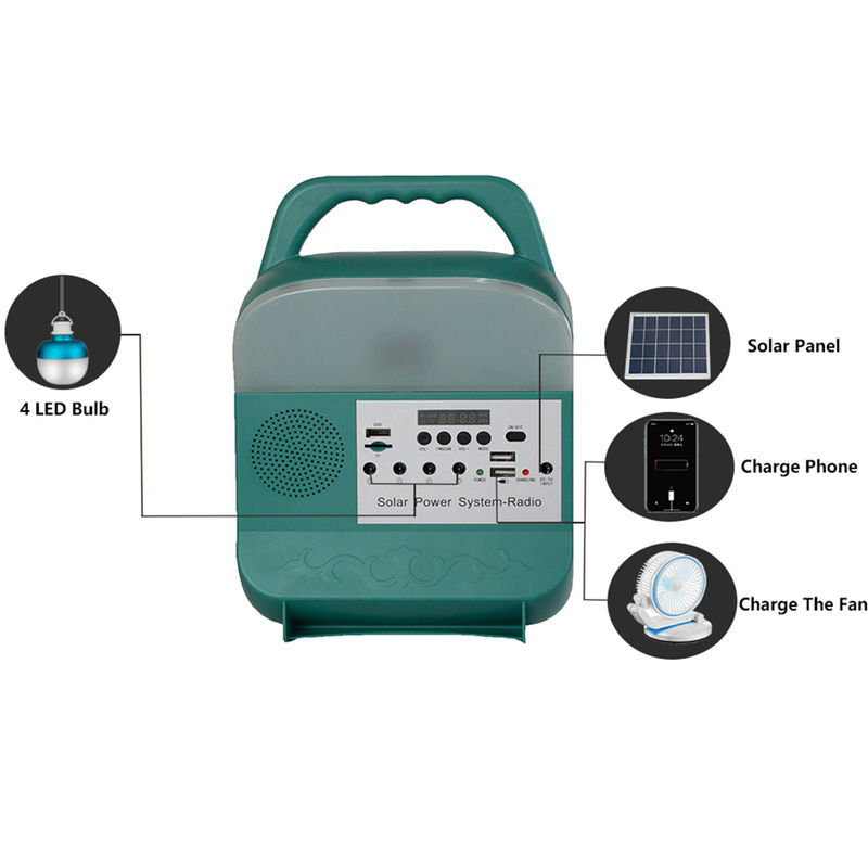 Off Grid Energy Power Bank Generator Kit Small Portable Home Solar Led Light Bulb System