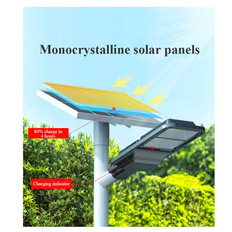 100W Outdoor Solar Street Lamp Type C Waterproof Powered LED Light