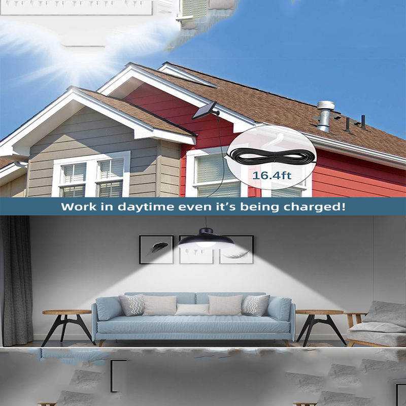 Work LED Shed Solar Light Kits 6500K For Camping Yard Solar Garden Lamp