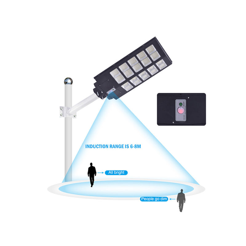 Motion Sensor Streetlight ABS Waterproof IP65 100w 300w Integrated Outdoor Solar Street Light