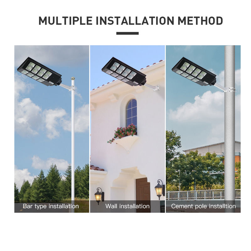 Motion Sensor Streetlight ABS Waterproof IP65 100w 300w Integrated Outdoor Solar Street Light