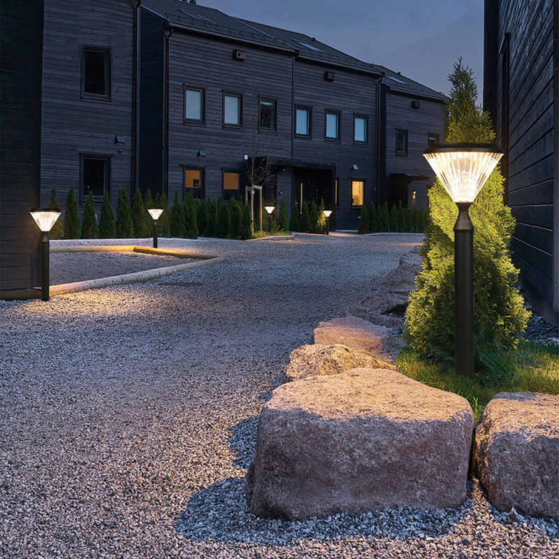 Aluminum Waterproof 3.2V Solar Wall Garden Light 50000H Post Pillar Pathway Decoration
