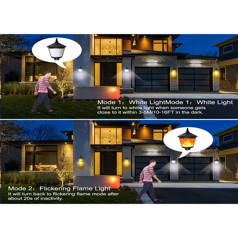 Yard Flickering Flames Wall Lights Outdoor Decorative Hanging Fire Moving Led Lantern