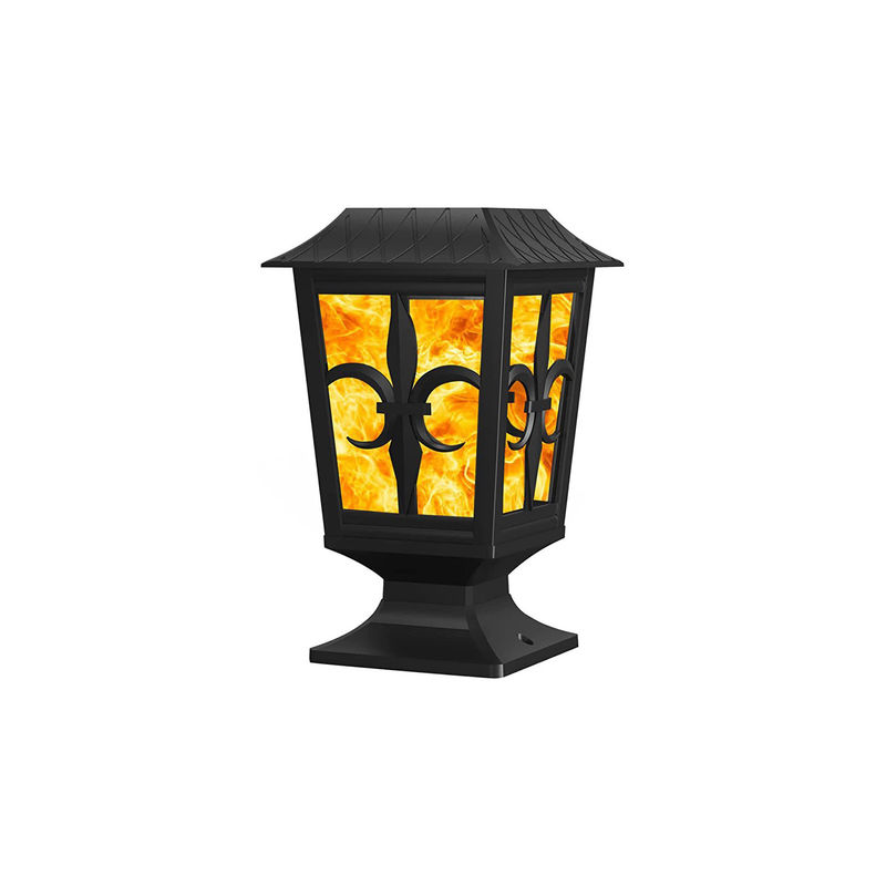 IP 65 Outdoor Solar Wall Lights 3.2V Fire Flame Waterproof Garden LED Wall Lamp