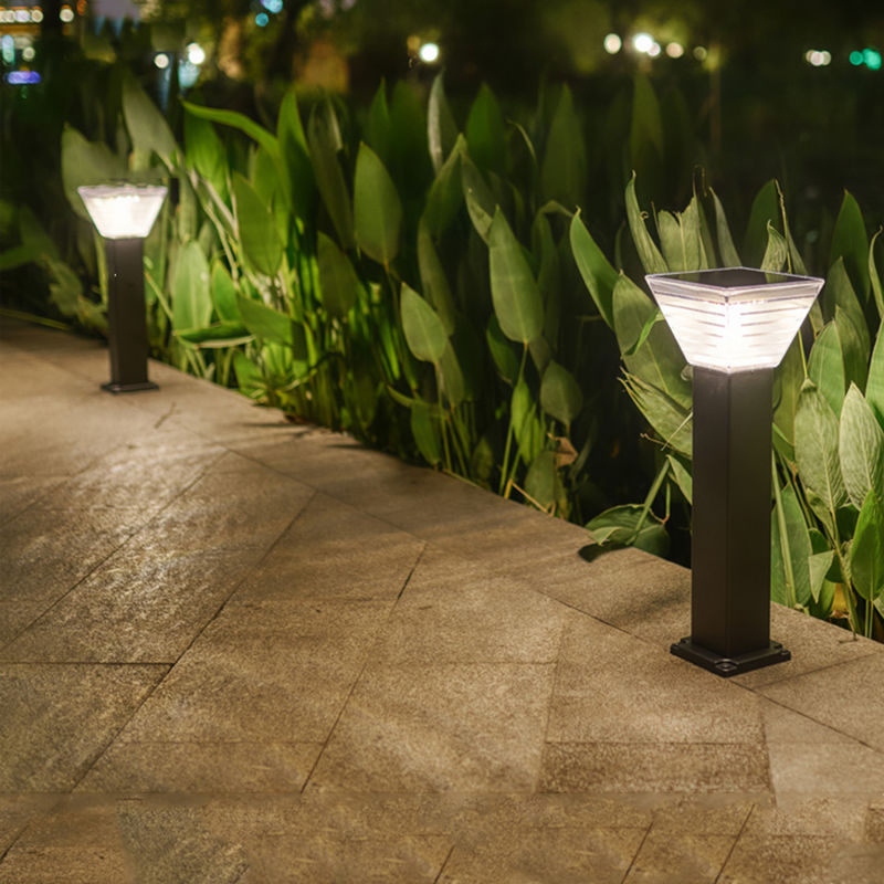 Minimalist 7W LED Solar Garden Light Landscape Decoration Bollard LED Lawn Lighting