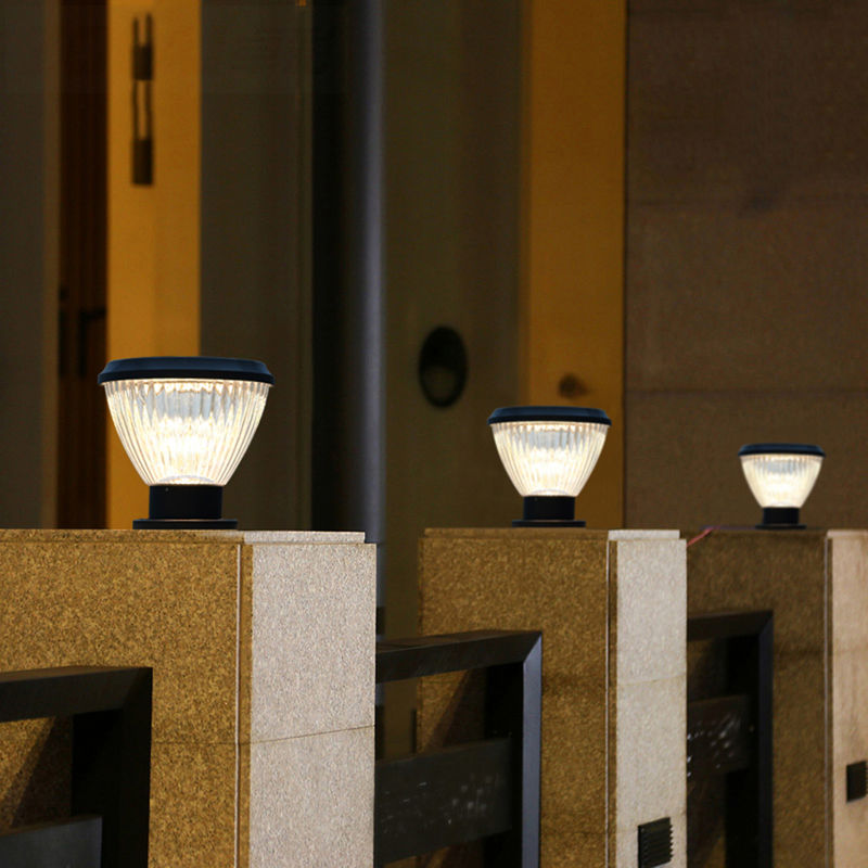 Garden LED Solar Outdoor Waterproof Decoration All In One Lamp Pillar Light