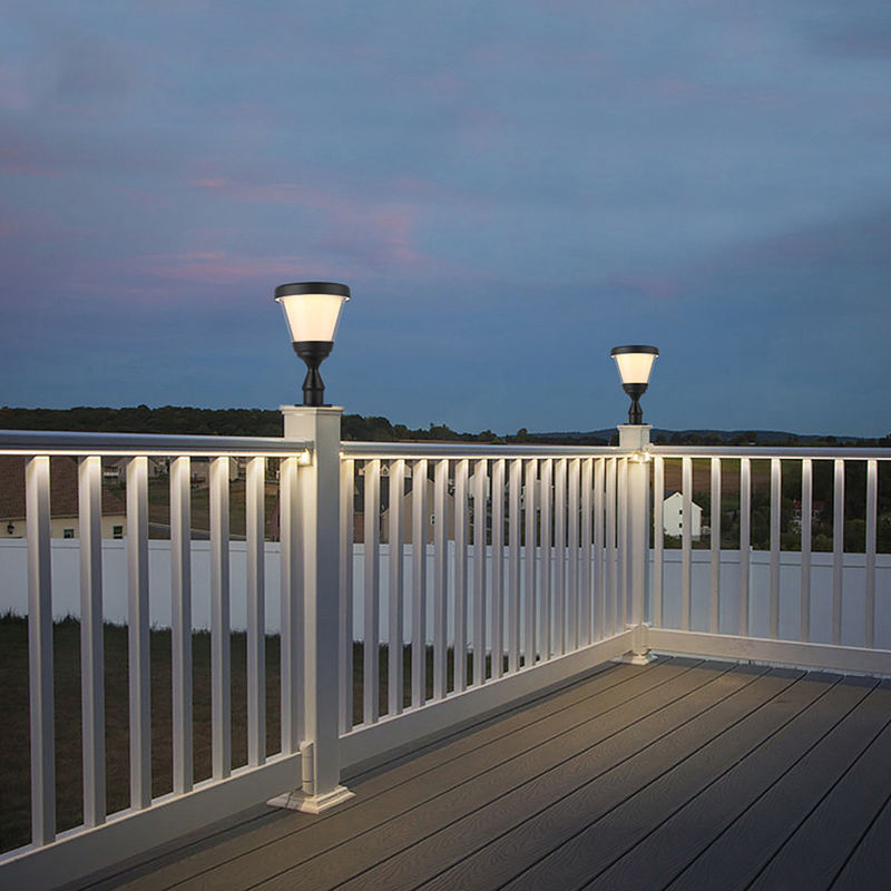 Outdoor Solar Fence Main Gate Pillar 3.2V LED Post Lights Garden Decor